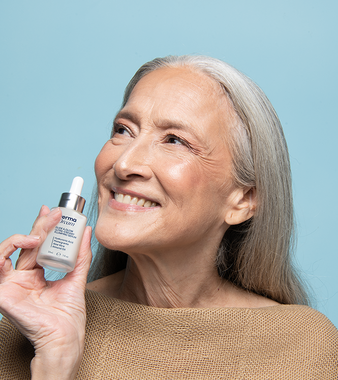 woman applying niacinamide serum to reduce appearance of pores